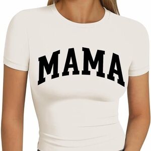Mama Graphic Tee - White Short Sleeve Women’s Top